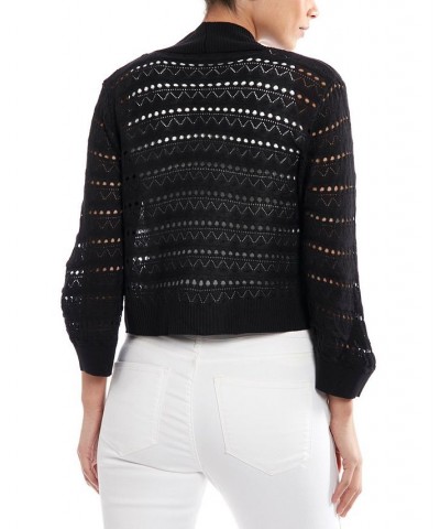 Women's Open Duster Shawl Sweater Black $41.34 Sweaters