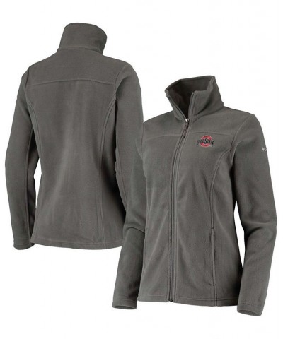 Women's Charcoal Ohio State Buckeyes Give Go Ii Fleece Full-Zip Jacket $40.49 Jackets