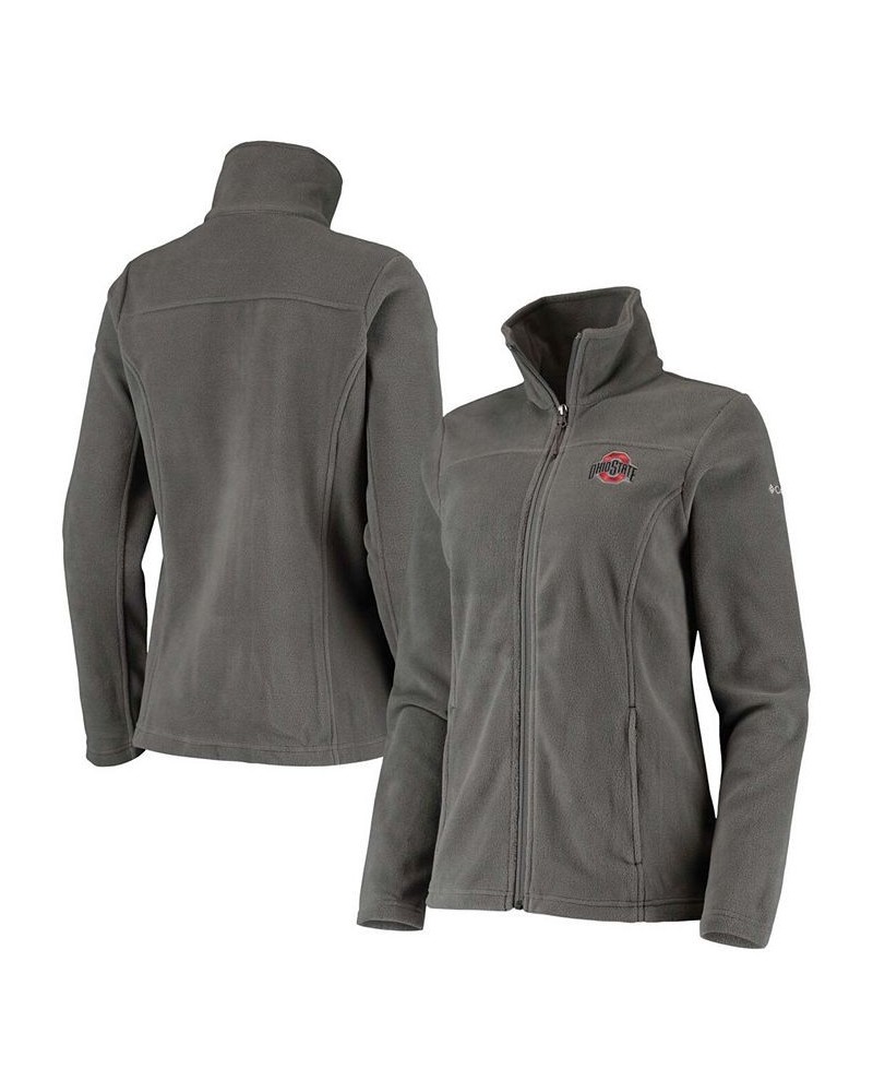 Women's Charcoal Ohio State Buckeyes Give Go Ii Fleece Full-Zip Jacket $40.49 Jackets