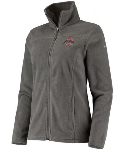 Women's Charcoal Ohio State Buckeyes Give Go Ii Fleece Full-Zip Jacket $40.49 Jackets