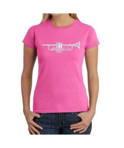 Women's Word Art T-Shirt - Trumpet Black $18.36 Tops