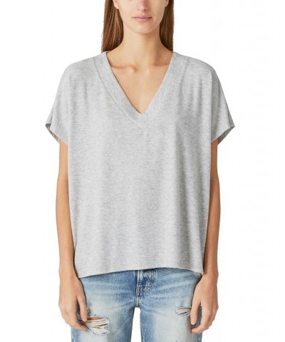 Women's Cloud Jersey Dolman-Sleeve T-Shirt Light Heather Grey $28.56 Tops