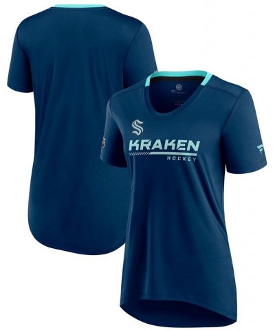 Women's Navy Seattle Kraken Authentic Pro Locker Room T-shirt Navy $23.00 Tops