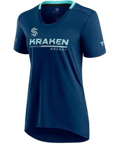 Women's Navy Seattle Kraken Authentic Pro Locker Room T-shirt Navy $23.00 Tops