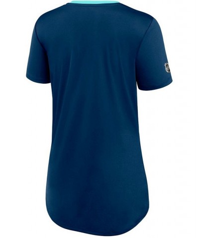 Women's Navy Seattle Kraken Authentic Pro Locker Room T-shirt Navy $23.00 Tops