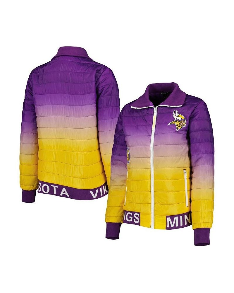 Women's Purple Gold Minnesota Vikings Color Block Full-Zip Puffer Jacket Purple, Gold $95.00 Jackets