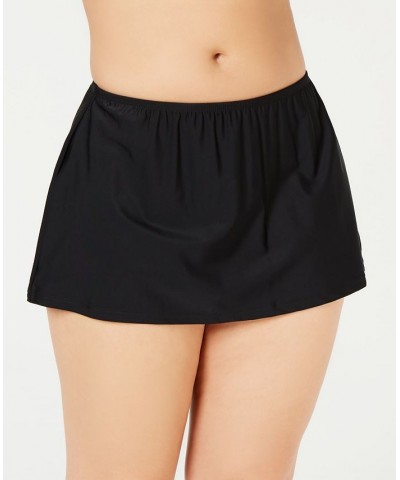 Plus Size Cali Tankini Top & Swim Skirt Black $24.00 Swimsuits