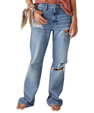 Women's Ripped Boyfriend Flare Jeans Mercury Patch $55.49 Jeans