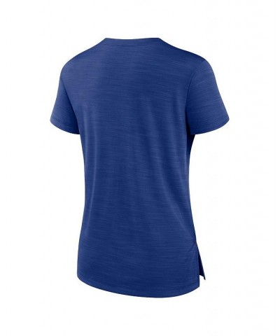 Women's Royal Los Angeles Dodgers Pure Pride Boxy Performance Notch Neck T-shirt Royal $26.09 Tops