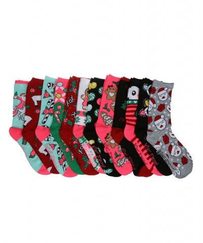 Women's Legwear Christmas Crew Socks Gift Box Set Pack of 12 Holiday $27.50 Socks