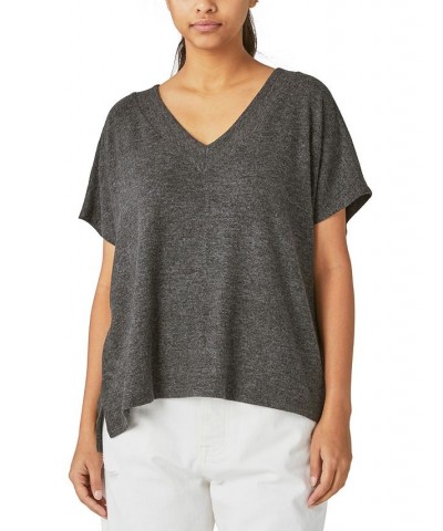 Women's Cloud Jersey Dolman-Sleeve T-Shirt Charcoal Heather $28.56 Tops