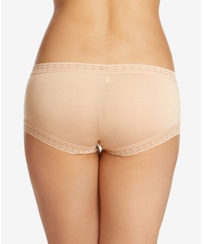 Women's Dream Lace-Trim Boyshort Underwear Tan/Beige $13.70 Panty