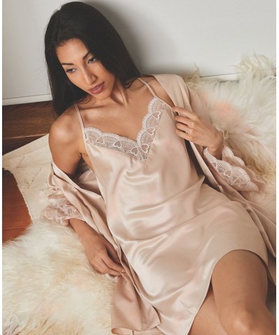 Kit Matte Heart Lace Chemise Lingerie Nightgown Ivory/Cream $17.70 Sleepwear