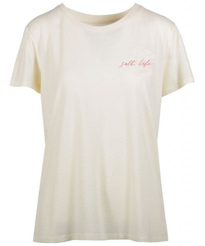 Women's Turtle Leaf Cotton Short-Sleeve T-Shirt Tan/Beige $19.38 Tops