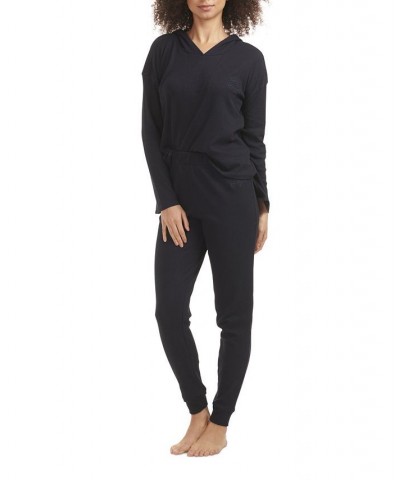 Women's Solid Knit Waffle Pajama Set Blue $25.97 Sleepwear