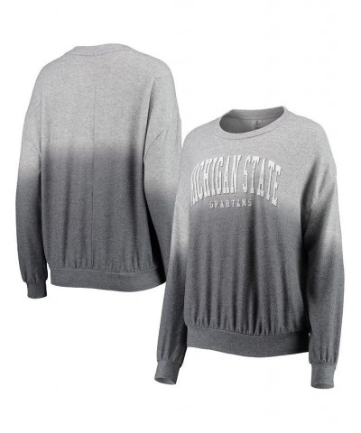 Women's Charcoal Gray Michigan State Spartans Slow Fade Hacci Ombre Pullover Sweatshirt Charcoal, Gray $33.79 Sweatshirts