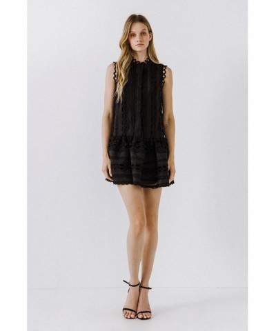Women's Lace Mini Dress Black $34.10 Dresses