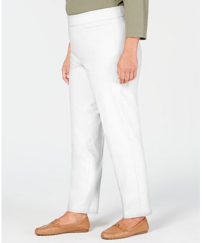 Plus Size Classic Allure Tummy Control Pull-On Average Length Pants White $29.14 Pants