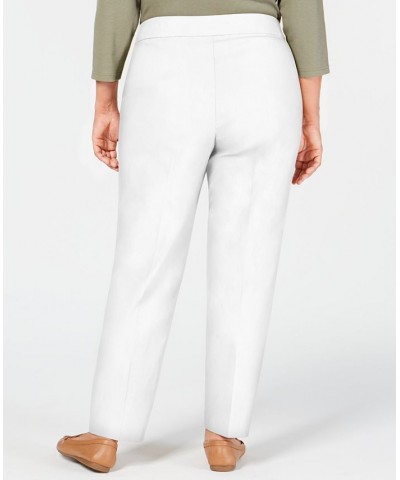 Plus Size Classic Allure Tummy Control Pull-On Average Length Pants White $29.14 Pants