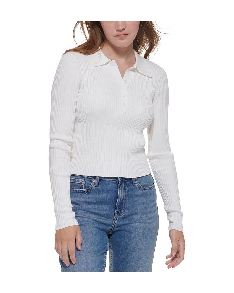 Women's Polo Shirt & Straight-Leg Jeans Mascarpone $17.89 Outfits