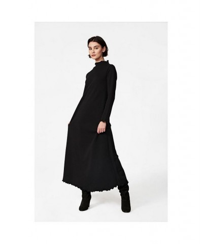 Women's Lounge Dress in Black French Terry Black $128.70 Dresses