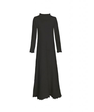 Women's Lounge Dress in Black French Terry Black $128.70 Dresses