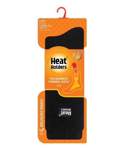 Women's Lite Solid Thermal Socks Black $11.39 Socks