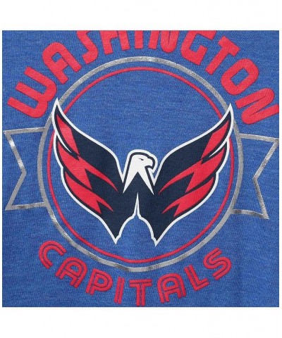 Women's Heathered Royal Washington Capitals Raglan Tri-Blend V-Neck T-shirt Royal $18.72 Tops