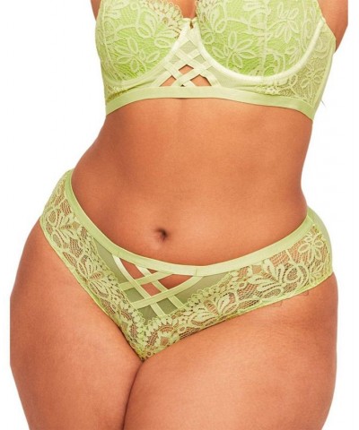 Diara Women's Plus-Size Thong Panty Green $13.47 Panty