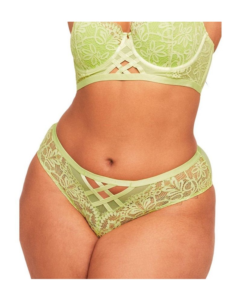 Diara Women's Plus-Size Thong Panty Green $13.47 Panty