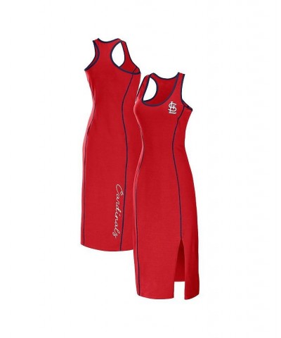 Women's Red St. Louis Cardinals Racerback Tank Midi Dress Red $30.00 Dresses