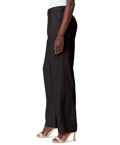 Women's High-Rise Pleated Wide-Leg Pants Black $23.80 Pants