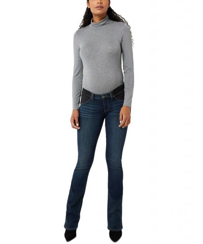 Maternity Turtleneck Knit Top Gray $26.24 Tops