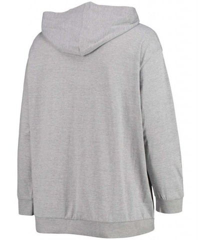 Women's Plus Size Heathered Gray Chicago Bears Lace-Up Pullover Hoodie Heathered Gray $34.44 Sweatshirts