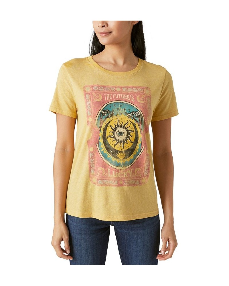 Women's The Future Is Lucky Graphic T-Shirt Tinsel $20.71 Tops