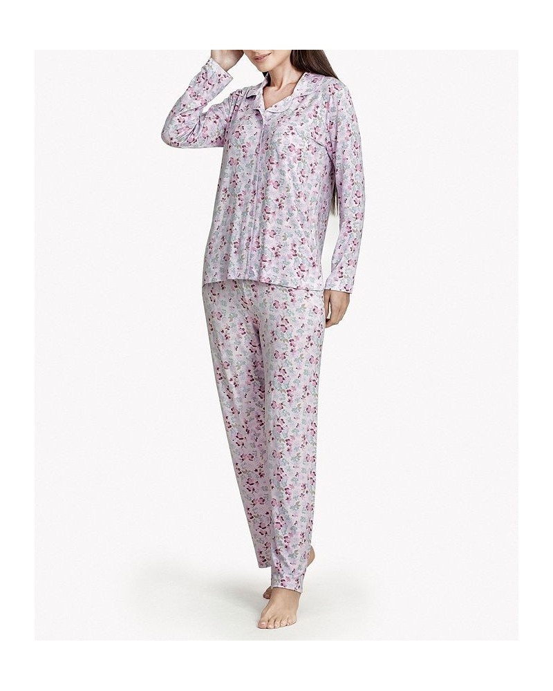 Women's Floral Notes Soft Long-Sleeve Pajama Set Multi $51.48 Sleepwear