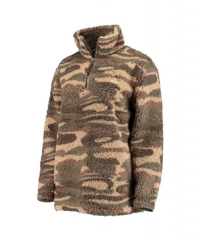 Women's Camo Los Angeles Dodgers Sherpa Quarter-Zip Jacket Camo $35.20 Jackets