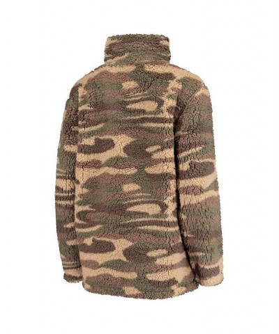 Women's Camo Los Angeles Dodgers Sherpa Quarter-Zip Jacket Camo $35.20 Jackets