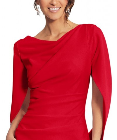 Caped Sheath Dress Red $68.97 Dresses