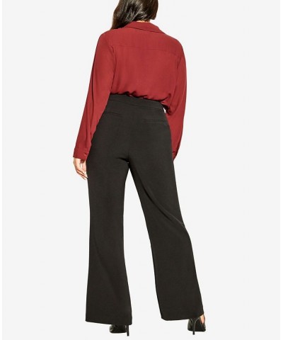 Trendy Plus Size Tuxe Luxe Pants Black $46.87 Pants