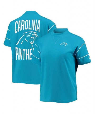 Women's Blue Carolina Panthers Fashion Performance T-shirt Blue $28.20 Tops