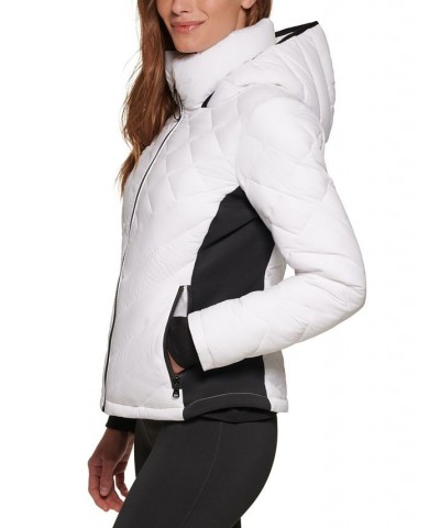 Women's Hooded Packable Puffer Coat White $67.20 Coats