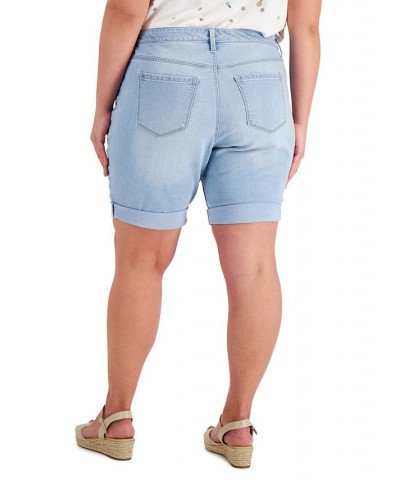 Plus Size Cuffed Denim Bermuda Shorts Mesa Wash $17.09 Shorts