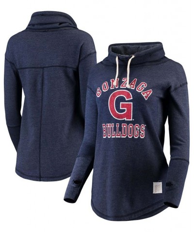 Women's Navy Gonzaga Bulldogs Funnel Neck Pullover Sweatshirt Navy $32.99 Sweatshirts