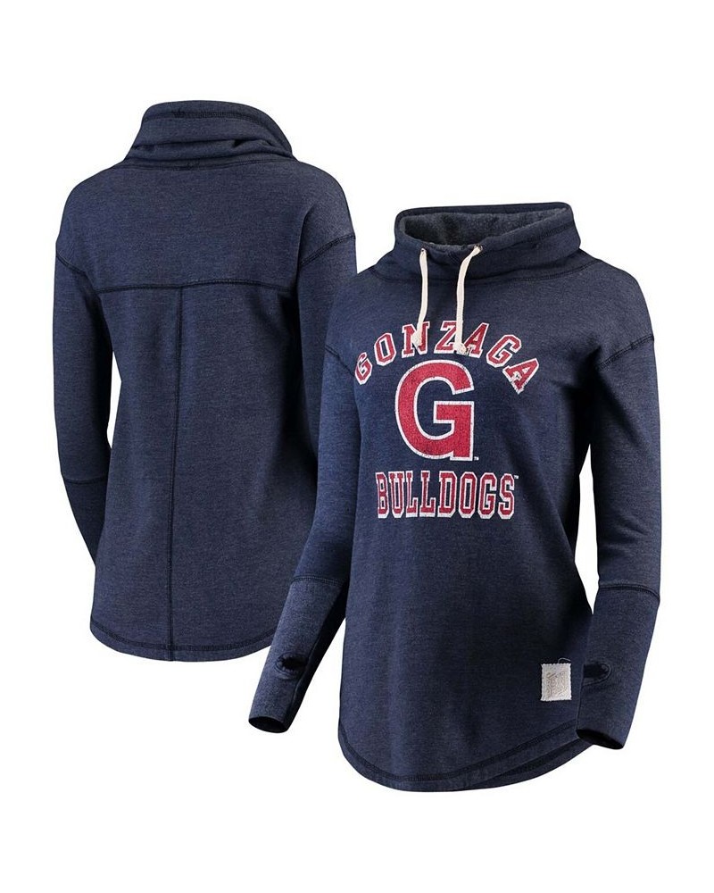 Women's Navy Gonzaga Bulldogs Funnel Neck Pullover Sweatshirt Navy $32.99 Sweatshirts