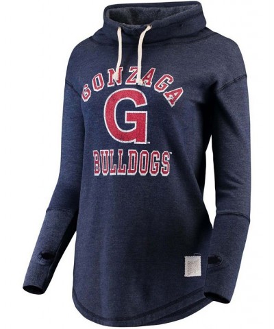 Women's Navy Gonzaga Bulldogs Funnel Neck Pullover Sweatshirt Navy $32.99 Sweatshirts