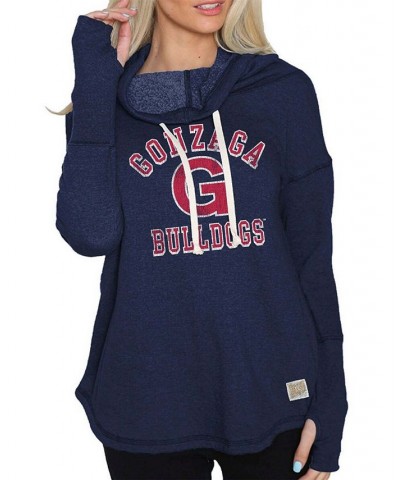 Women's Navy Gonzaga Bulldogs Funnel Neck Pullover Sweatshirt Navy $32.99 Sweatshirts