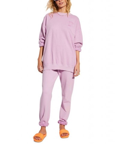 x Smiley Juniors' Ridin Happy Sweatshirt Lady Lavender $32.79 Tops