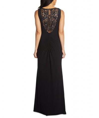 Embellished-Back Asymmetrical Gown Midnight $39.60 Dresses