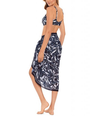 Shimmer Shadows Printed Scarf Pareo Cover-Up Shimmer Shadows Black/Midnight Blue $49.82 Swimsuits
